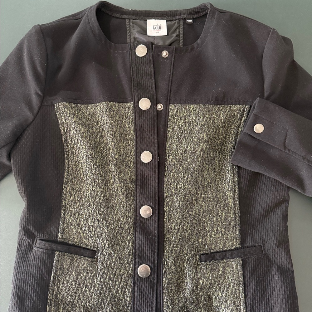 CAbi Black and Green Blazer